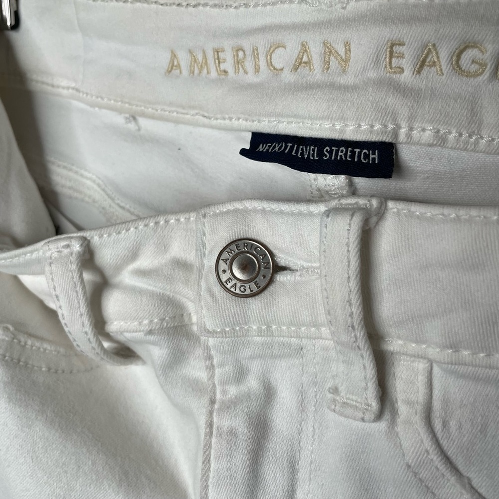 American Eagle outfitters white ripped super high-rise jagging size 4 - Picture 14 of 16
